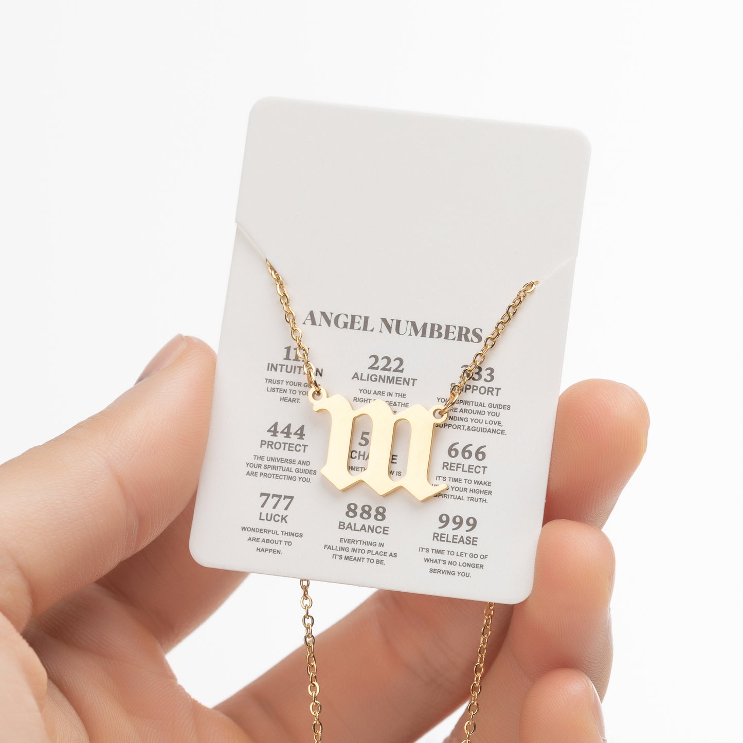 Women's New Angel Lucky Digital Pendant Necklace