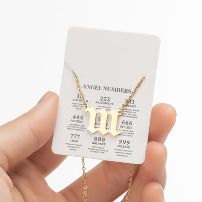 Women's New Angel Lucky Digital Pendant Necklace