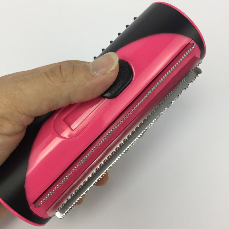 Pet Dog Hair Comb Lint Roller Dog Cat Puppy Cleaning Brush Pets dealsniper-net Opp no logo Pink