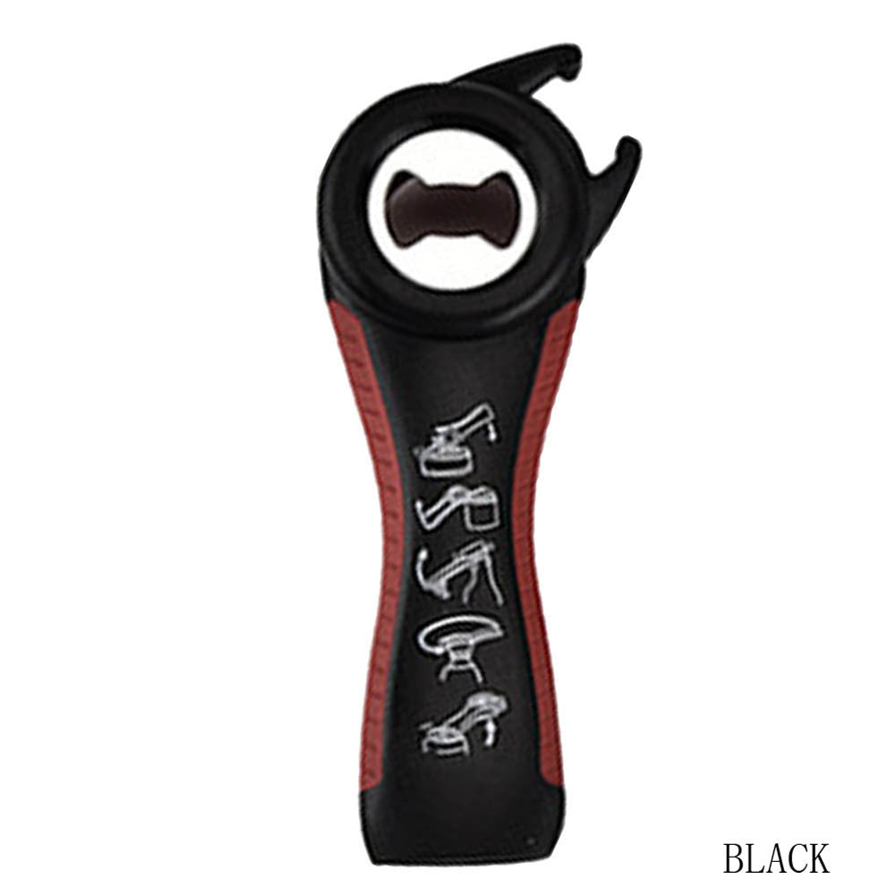 5 in 1 Creative Multifunction Stainless Steel Can Opener Beer Bottle Opener Kitchen DealSniper.net Black