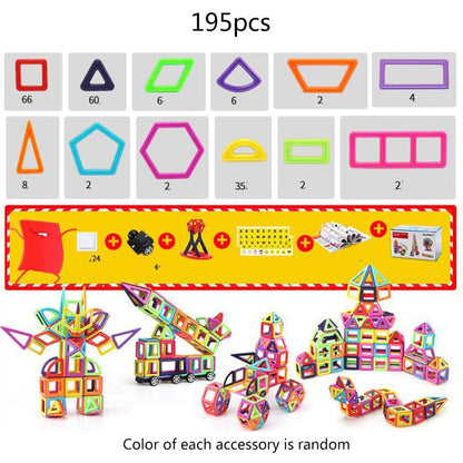 Magnetic building block toys Kids dealsniper-net 195pcs