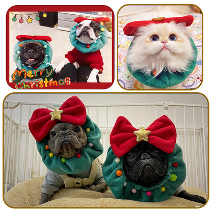 Christmas Pet Bow-knot Collar Friendly To Skin Xmas Pet Scarf Pets Gym From House
