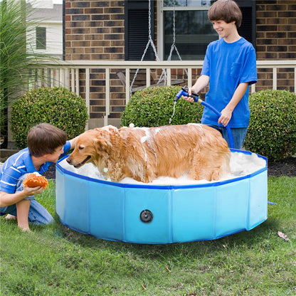 Foldable Dog Pool Pet Bath Swimming Tub Bathtub Pets dealsniper-net