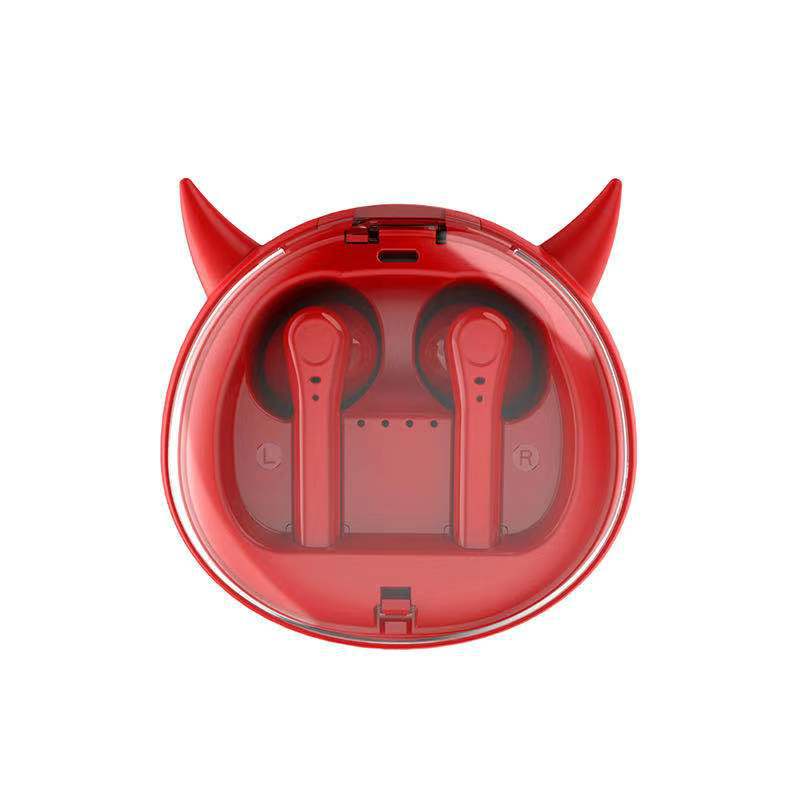 Macaron Red Tws5.0 Wireless Bluetooth Headset Gadgets dealsniper-net Red