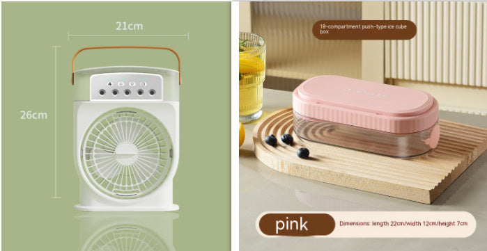 Portable USB Air Conditioner Cooling Fan Air Cooler Humidifiers Gadgets DealSniper.net Set2 Chargeable