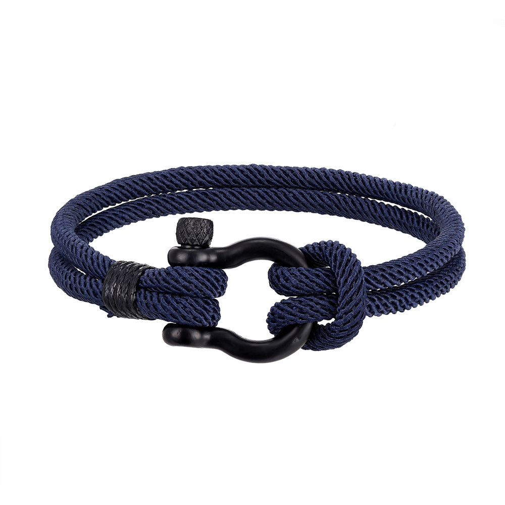 Milan rope bracelet Jewelry dealsniper-net Navy blue 19CM