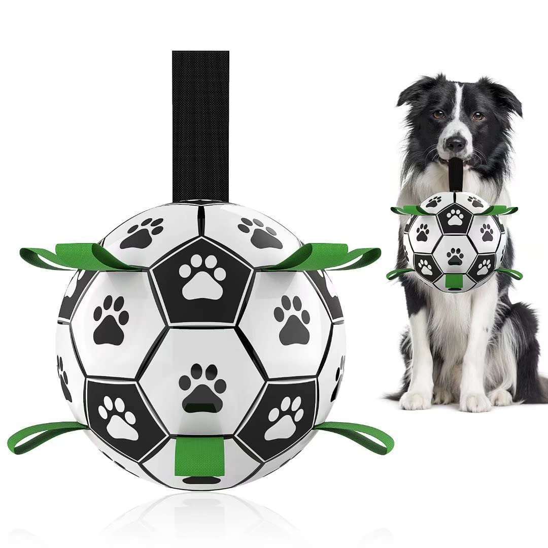 Interactive Dog Football Toy Soccer Ball Inflated Training Toy Pets Gym From House