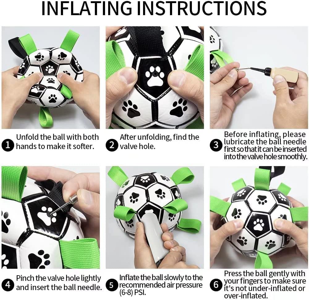 Interactive Dog Football Toy Soccer Ball Inflated Training Toy Pets Gym From House