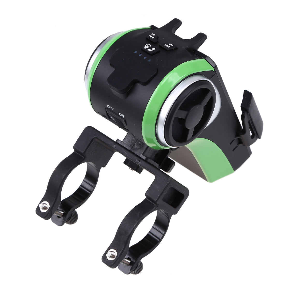 5 In 1 Double LED Bicycle Light Bluetooth Audio MP3 Player Vehicle DealSniper.net green