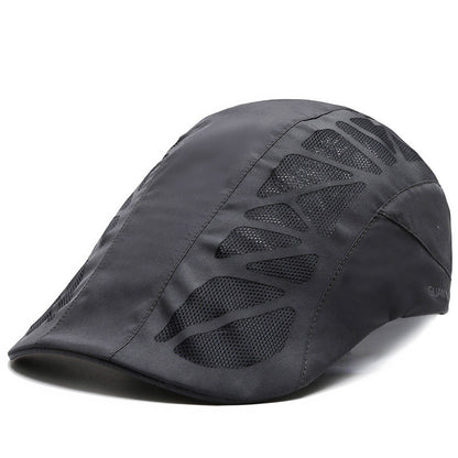 Men Mesh Beret Hat Summer Breathable Quick Dry For Women Newsboy Men dealsniper-net Dark Grey Adjustable