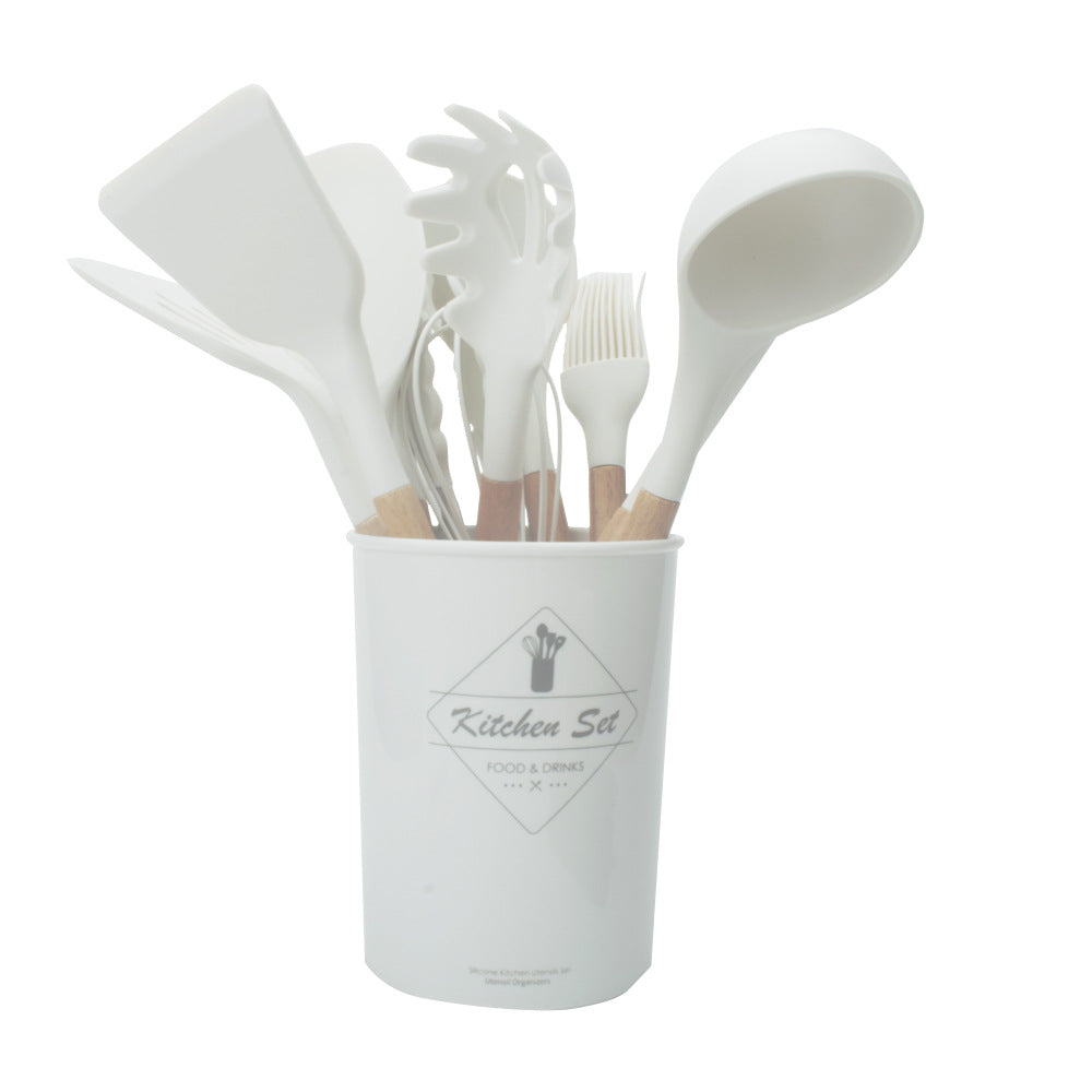 Silicone Kitchenware With Wooden Handle