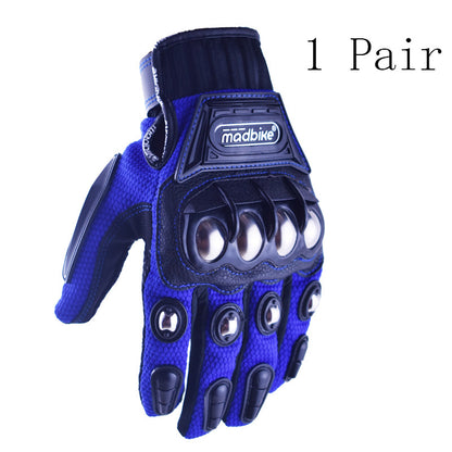 Hot Style Off-Road Motorcycle Riding Gloves Alloy Protective Men dealsniper-net blue L