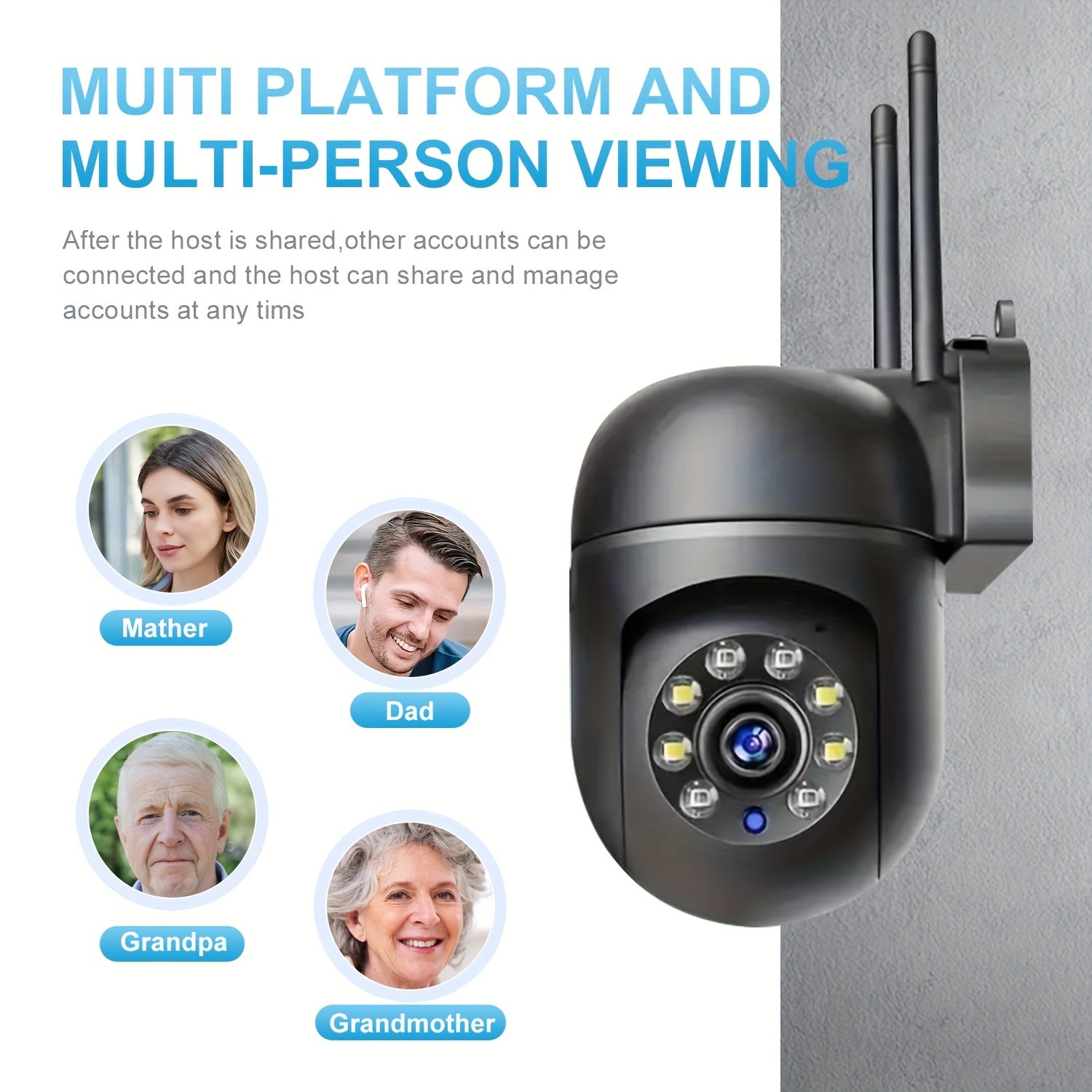 360 Wireless Camera Outdoor WiFi Night Vision Cam Electronics dealsniper-net