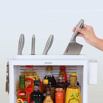Double-layer kitchen shelf knife rack storage box Kitchen DealSniper.net