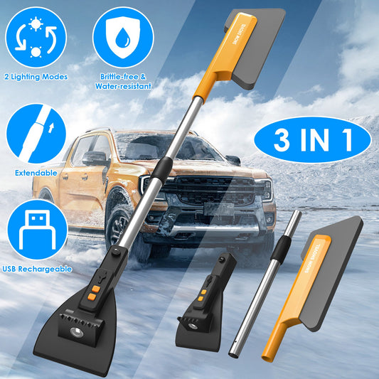 1Pc 3 In 1 Car Snow Removal Shovel With Lights Car Snow Removal Vehicle Gym From House