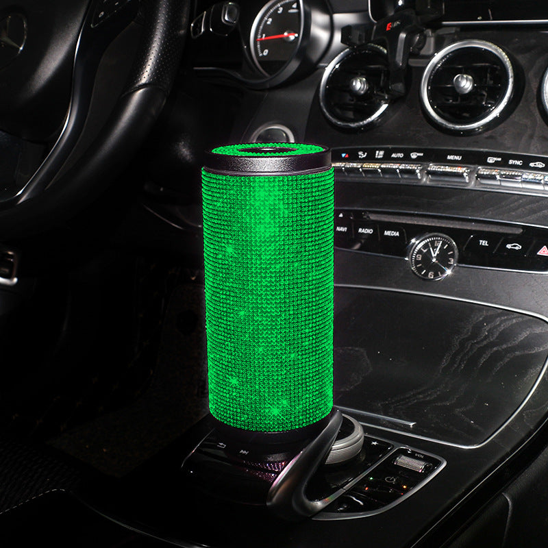 Round Rhinestone Paper Tube For Vehicle-mounted Car Diamonds Vehicle DealSniper.net Green