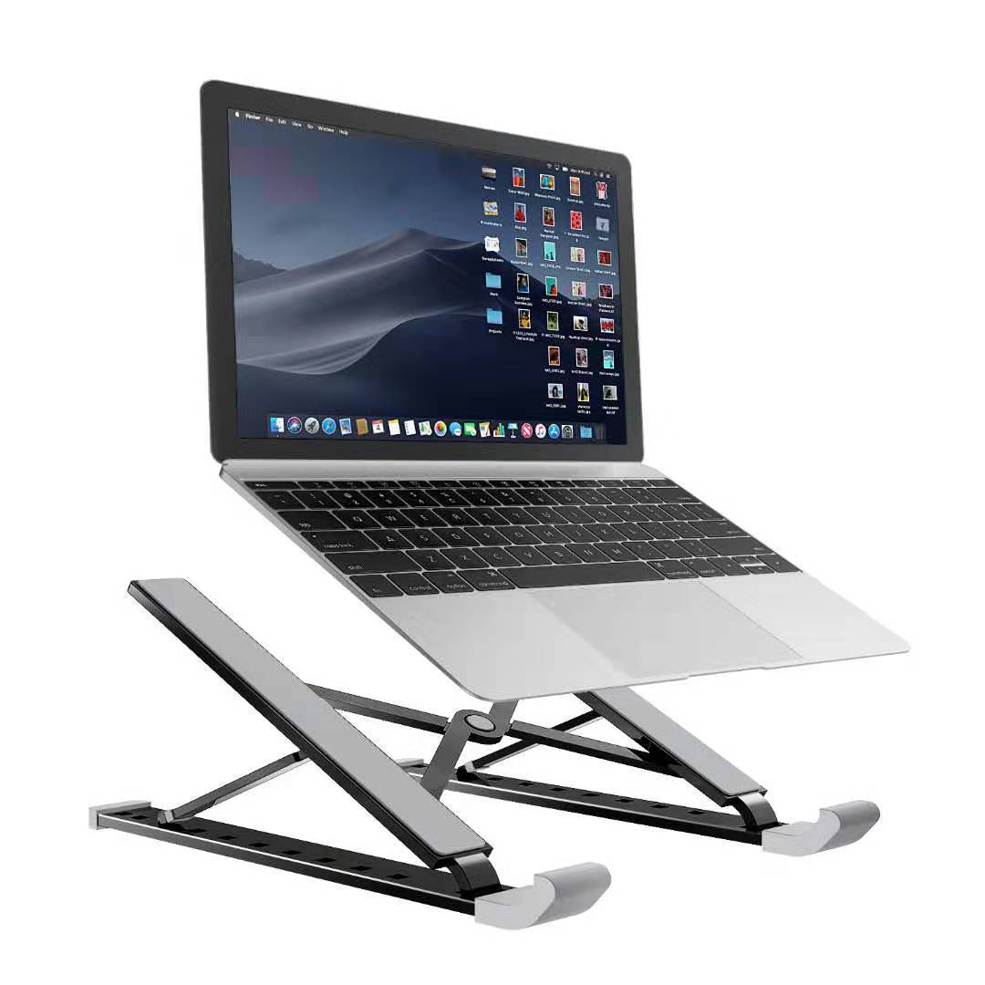 Folding Lifting Desktop Notebook Tablet Computer Stand Electronics dealsniper-net Black Q1pc