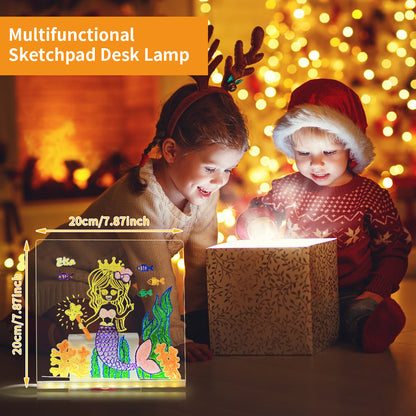 LED Acrylic Drawing Board DIY Erasable Luminous Writing Boards House Gym From House 20x20cm