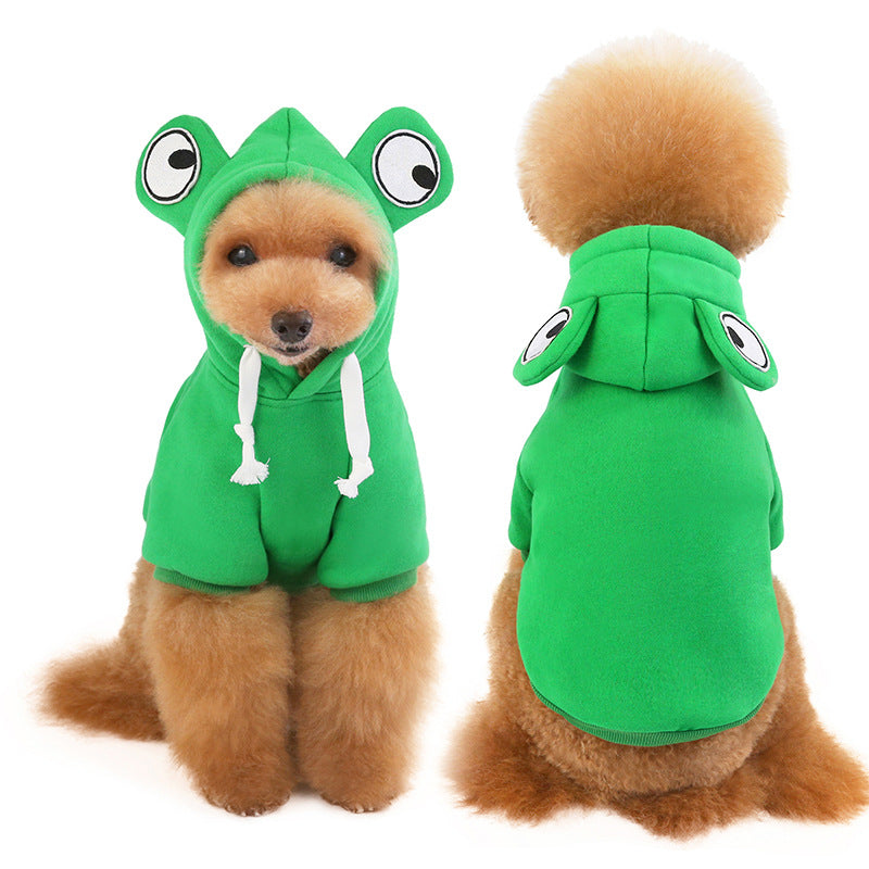 Frog Dog Sweater Fleece Clothes Pet Pets Gym From House