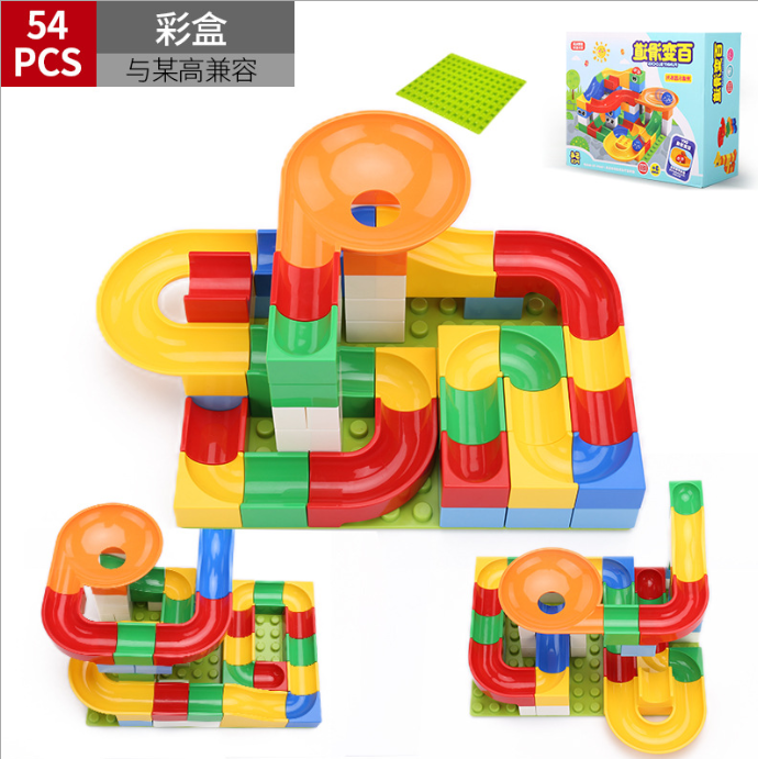 Children Large Particles Assembled Slide Puzzle Blocks Toys 3-10 Years Old Boy Toy Kids DealSniper.net 54 Pcs