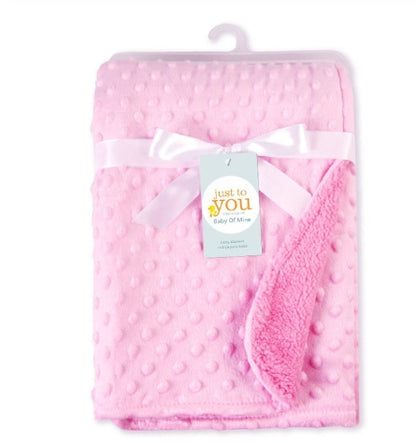 Polar Dot Baby Blanket Blanket Newborn Baby Swaddle Wrap Kids dealsniper-net Pink 102x76cm