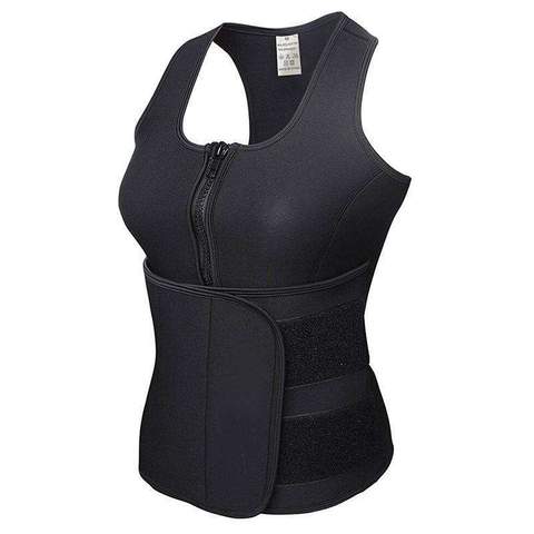 Rubber Body Sculpting Waistband Sports Waistcoat Women dealsniper-net Black 2XL