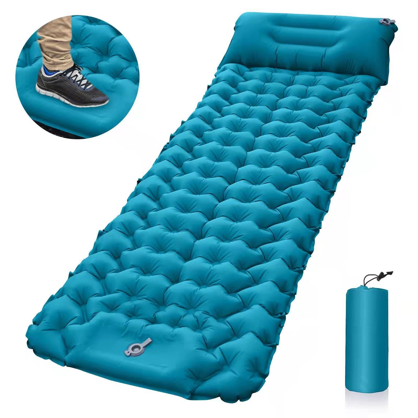 Outdoor Products Inflatable Mattress Camping Foot Inflatable Outdoor DealSniper.net Peacock blue