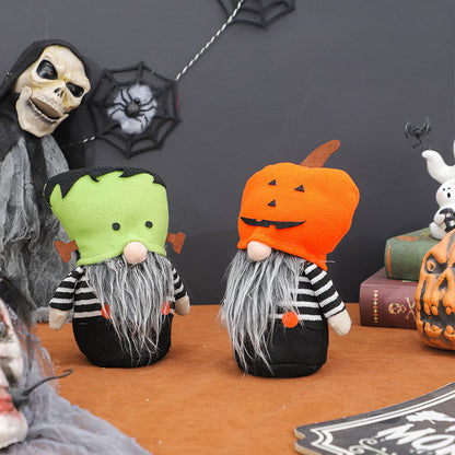 Halloween Decorations Monster Pumpkin Hat Doll Ornaments