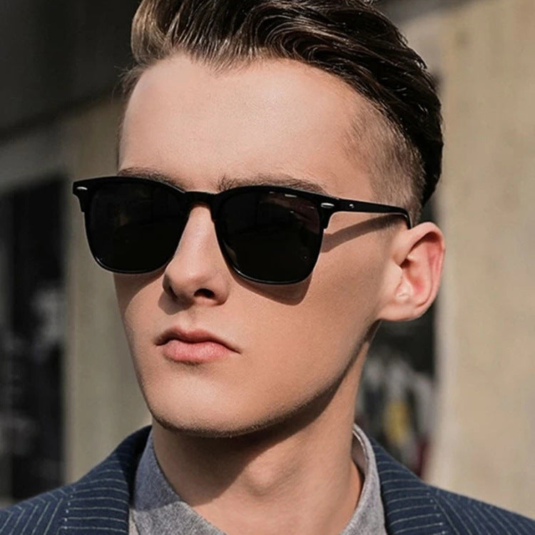 Temperament Simple Retro Couple Square Wild Glasses Men DealSniper.net