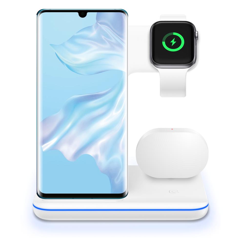 Compatible Mobile Phone Watch Earphone Wireless Charger Gadgets Gym From House White