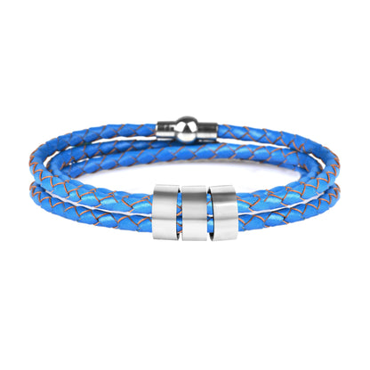 Letter Bracelet Customization Jewelry dealsniper-net Blue 3 beads 63cm