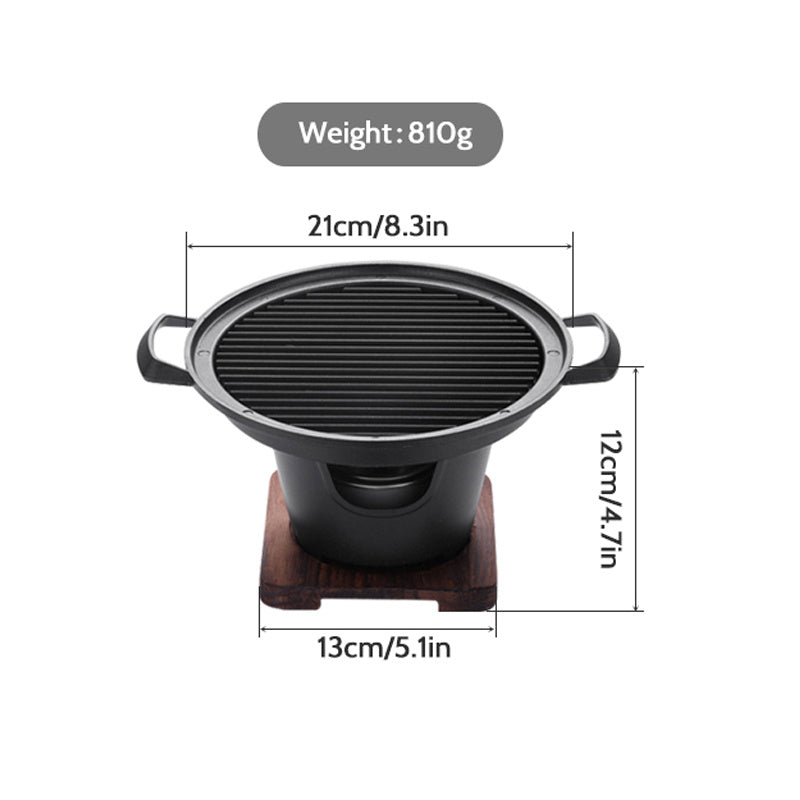 Mini BBQ Grill Alcohol Stove Home Smokeless Barbecue Grill Kitchen dealsniper-net B Style