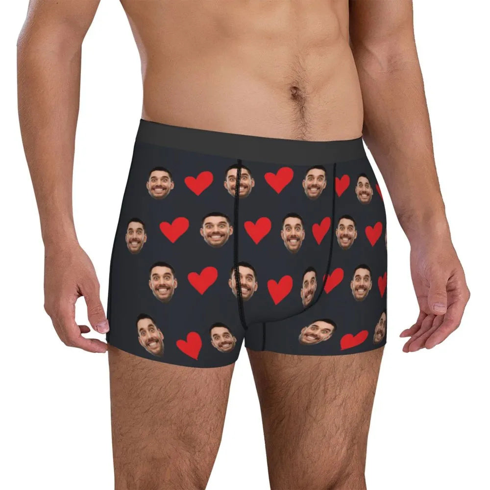 Personalized Face Photo Underwear Boxer Briefs Men Men DealSniper.net