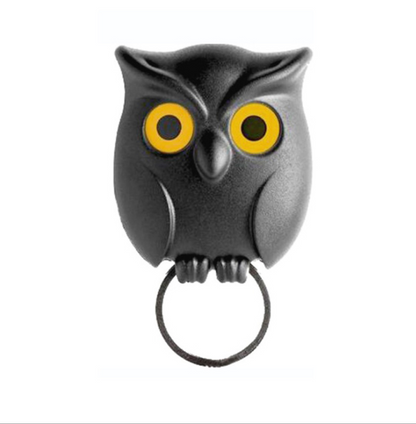 Night Owl Magnetic Wall Key Holder Wall Magnets Keep Keychains Hooks Home dealsniper-net Black