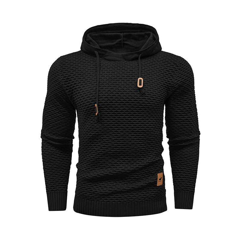 New Style 3D Pattern Outdoor Sports Men Solid Color Casual Hoodies Men dealsniper-net Black USA 3XL