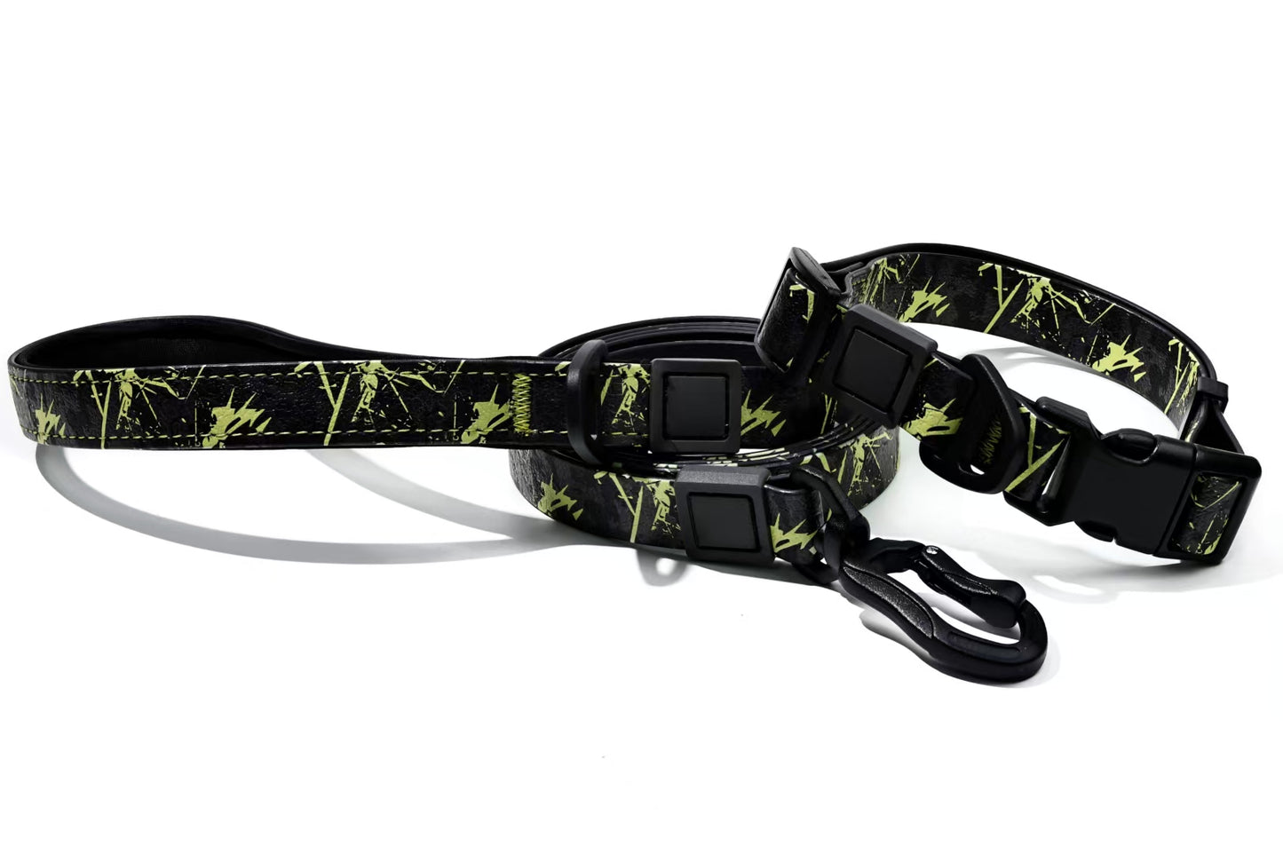 UV Printing Camouflage Embossed Pet Leash Set Is A Perfect Combination Pets dealsniper-net Green 15mm