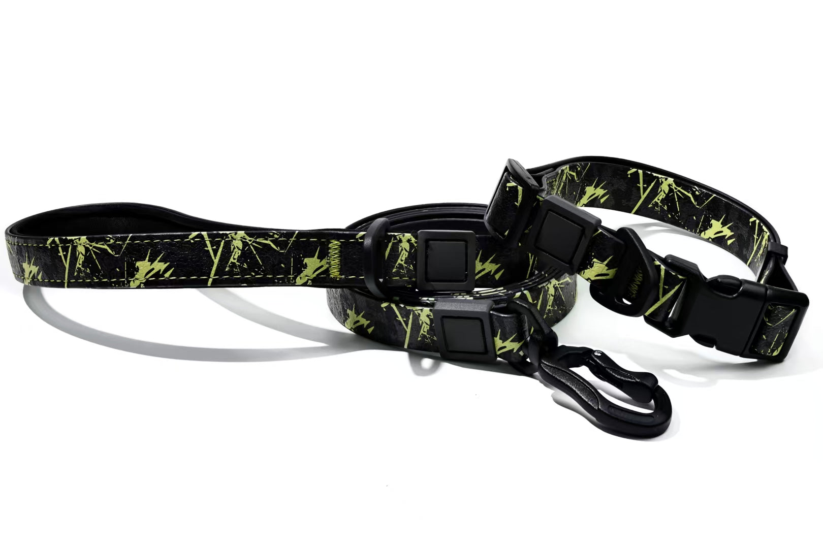 UV Printing Camouflage Embossed Pet Leash Set Is A Perfect Combination Pets dealsniper-net Green 15mm