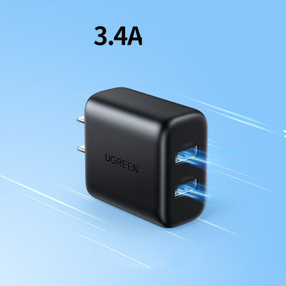 20W Dual-port Charging Head Multi-port Usb Universal Data Cable Electronics DealSniper.net 3.4A black US
