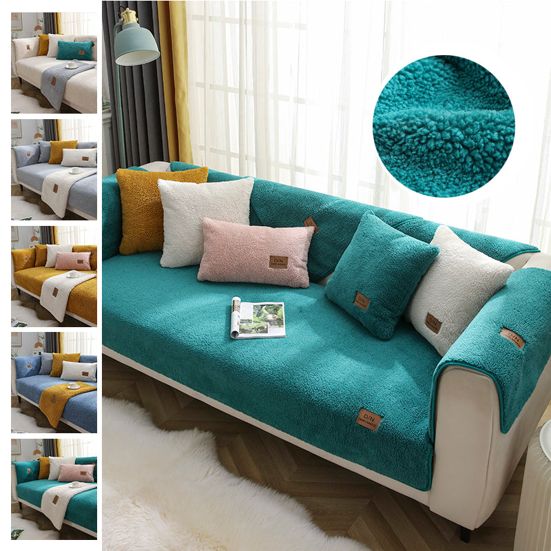 Modern Solid Color Winter Lamb Wool Sofa Towel Home Decor dealsniper-net