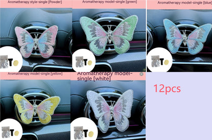 Moving Embroidery Butterfly Center Console Air Outlet