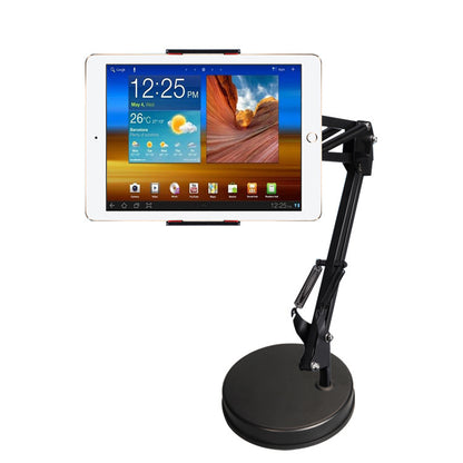 Universal Mobile Phone Holder 360 Degree Rotating Long Arms Gadgets Gym From House Black Flat