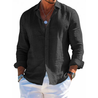 Men's Long Sleeve Shirt Casual Loose Lapel Button Men Gym From House SF9062 2XL