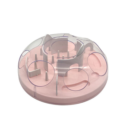 Pet Cat Toy Maze Slow Food Bowl Pets Gym From House Pink