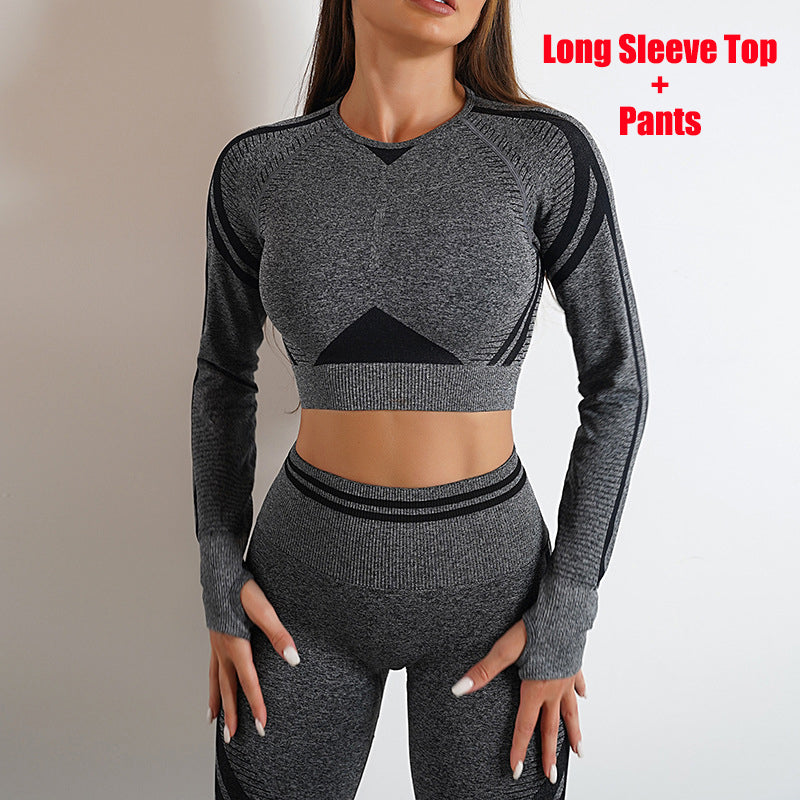 Seamless Yoga Pants Sports Gym Fitness Leggings Women Gym From House Hemp Grey Suit L