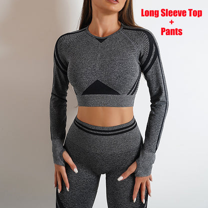 Seamless Yoga Pants Sports Gym Fitness Leggings Women Gym From House Hemp Grey Suit L