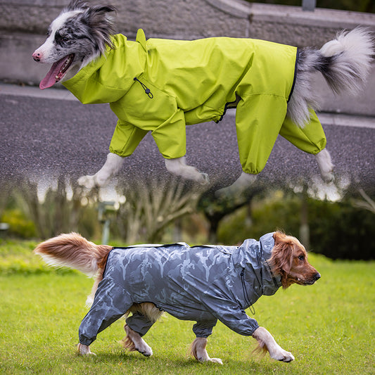 Raincoat Outdoor Waterproof Reflective Coat For Large Dogs And Pets Pets dealsniper-net