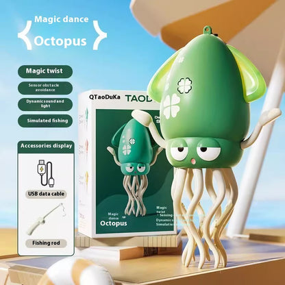 Octopus Automatic Sensing Obstacle Avoidance Puzzle Toy Kids DealSniper.net Green Handheld