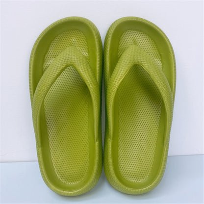 Clip Toe Shoes Eva Non-Slip Slippers Soft Sole Flip Flops Women dealsniper-net Green 36and37