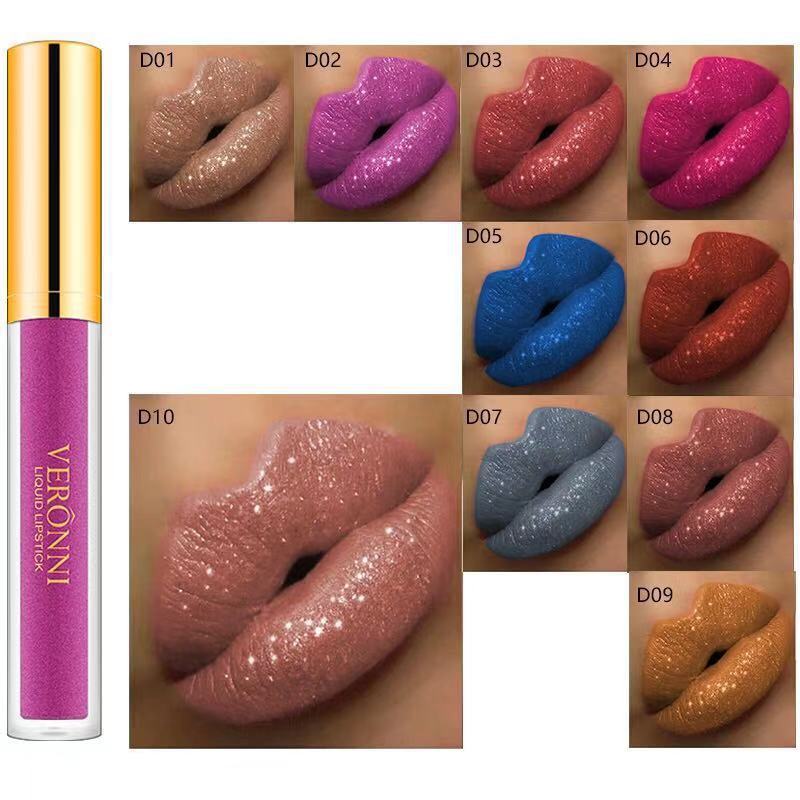 Diamond Pearl Magic Color Shiny Matte Metal Lip Gloss Lipstick Beauty dealsniper-net