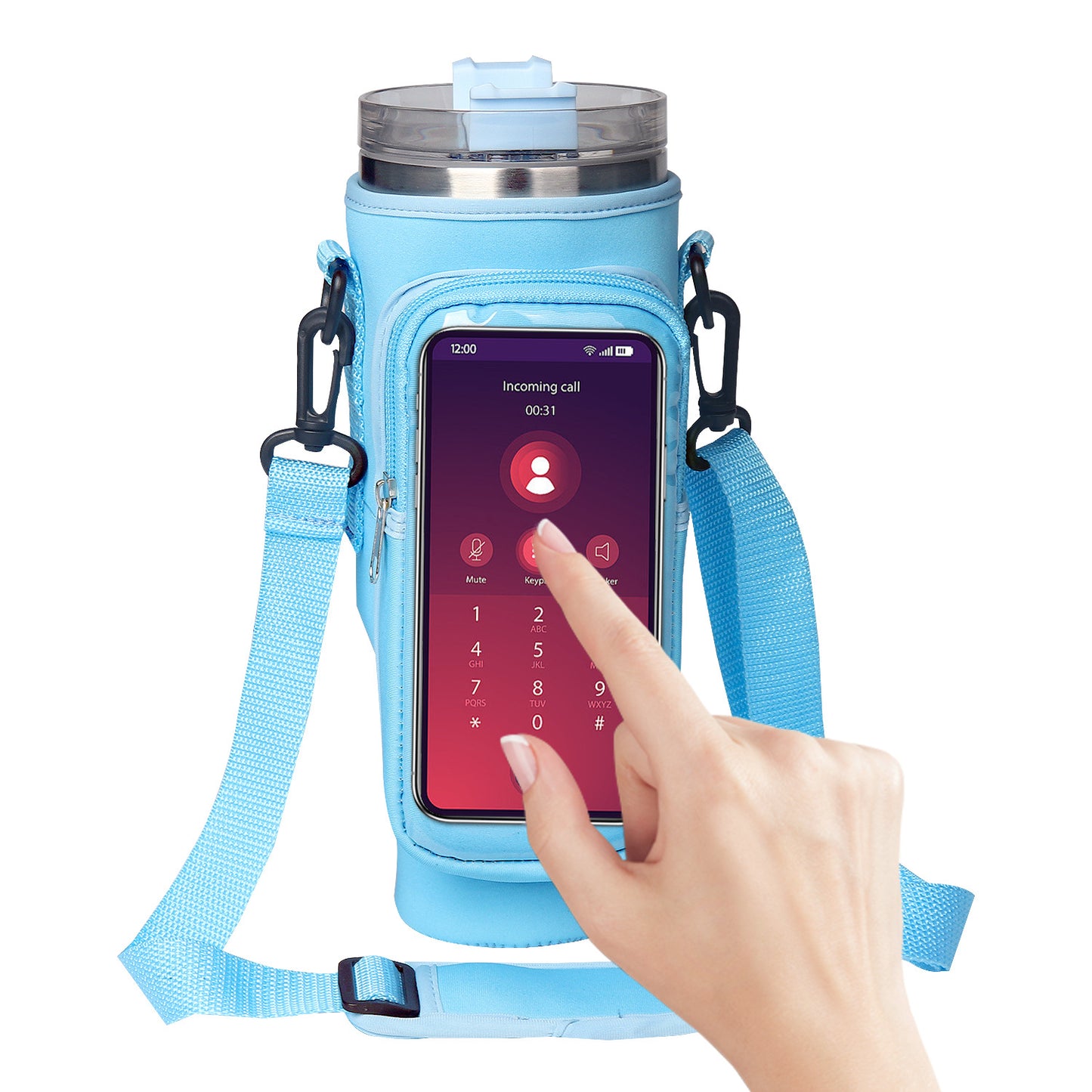 Cup Cover Transparent Touch Screen Neoprene kitchen Kitchen Gym From House